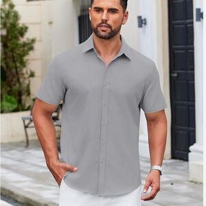 XXL Men's Gray Short Sleeve Shirt NwT